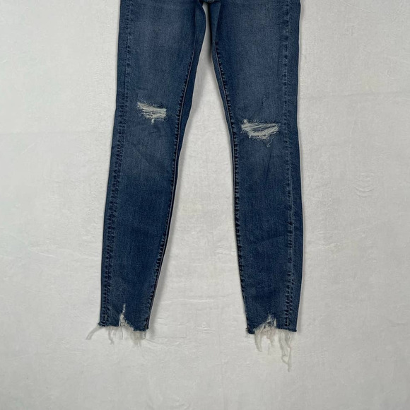 BLANKNYC The Bond Jeans Size 26 Mid-Rise Skinny Distressed Raw Hem Stretch Denim - Picture 4 of 8